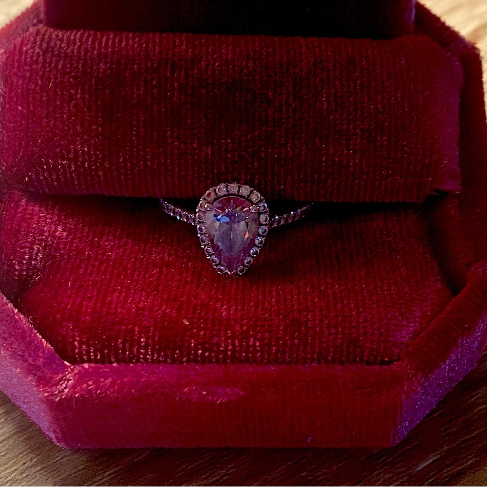 14k white gold engagement ring